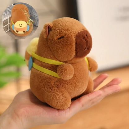 Cute Capybara Plush Toy with Hat Simulation Capybara Cosplay Crab Rabbit Cat Doll Small Size Stuffed Animals Bag Pendant Gift - Deems