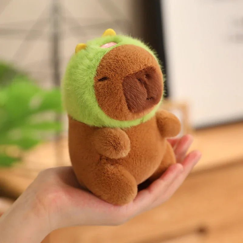 Cute Capybara Plush Toy with Hat Simulation Capybara Cosplay Crab Rabbit Cat Doll Small Size Stuffed Animals Bag Pendant Gift - Deems