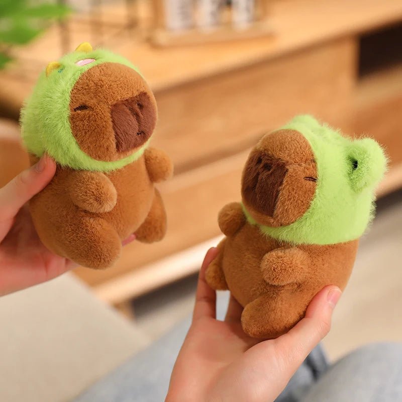 Cute Capybara Plush Toy with Hat Simulation Capybara Cosplay Crab Rabbit Cat Doll Small Size Stuffed Animals Bag Pendant Gift - Deems