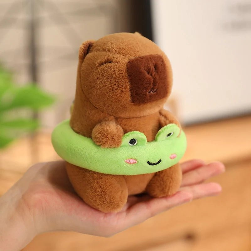 Cute Capybara Plush Toy with Hat Simulation Capybara Cosplay Crab Rabbit Cat Doll Small Size Stuffed Animals Bag Pendant Gift - Deems