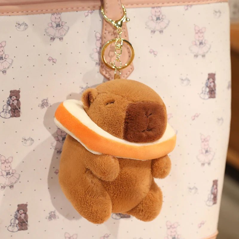 Cute Capybara Plush Toy with Hat Simulation Capybara Cosplay Crab Rabbit Cat Doll Small Size Stuffed Animals Bag Pendant Gift - Deems