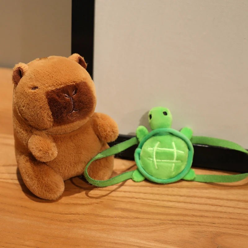 Cute Capybara Plush Toy with Hat Simulation Capybara Cosplay Crab Rabbit Cat Doll Small Size Stuffed Animals Bag Pendant Gift - Deems