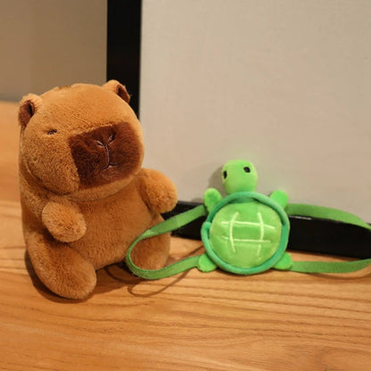 Cute Capybara Plush Toy with Hat Simulation Capybara Cosplay Crab Rabbit Cat Doll Small Size Stuffed Animals Bag Pendant Gift - Deems