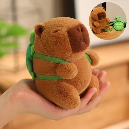 Cute Capybara Plush Toy with Hat Simulation Capybara Cosplay Crab Rabbit Cat Doll Small Size Stuffed Animals Bag Pendant Gift - Deems