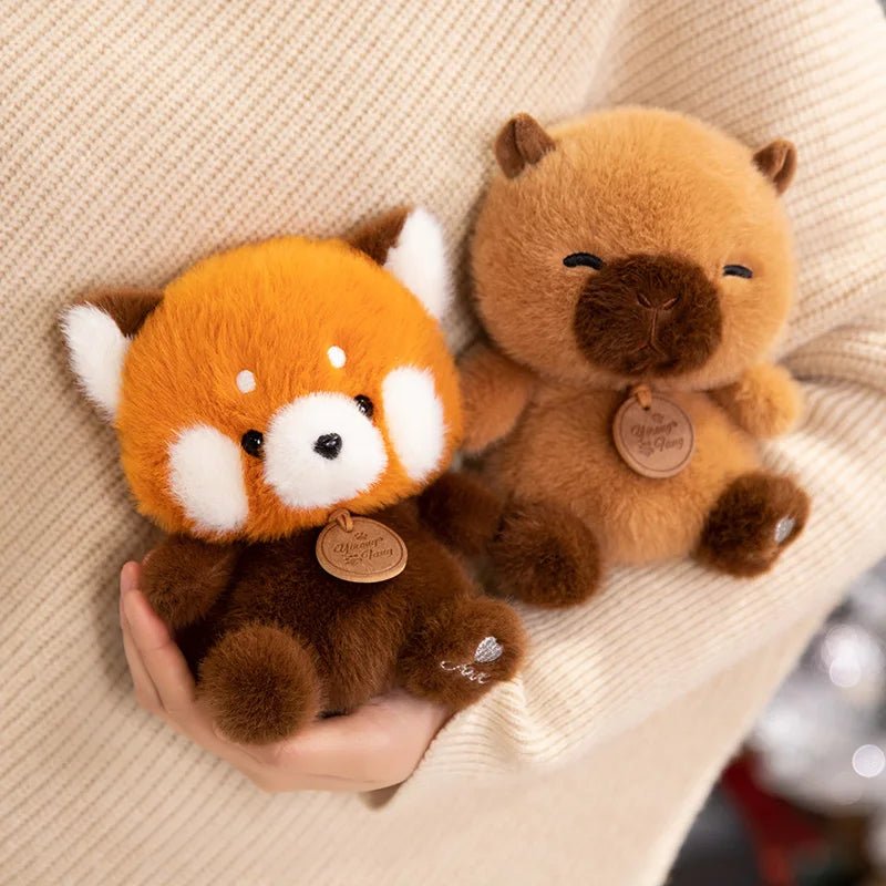 Cute Sitting Animals Red Panda Fox Sloth Cat Plush Toys Soft Plush Dolls Stuffed Capybara Pig Plushie Baby Toys Gifts for Kids - Deems
