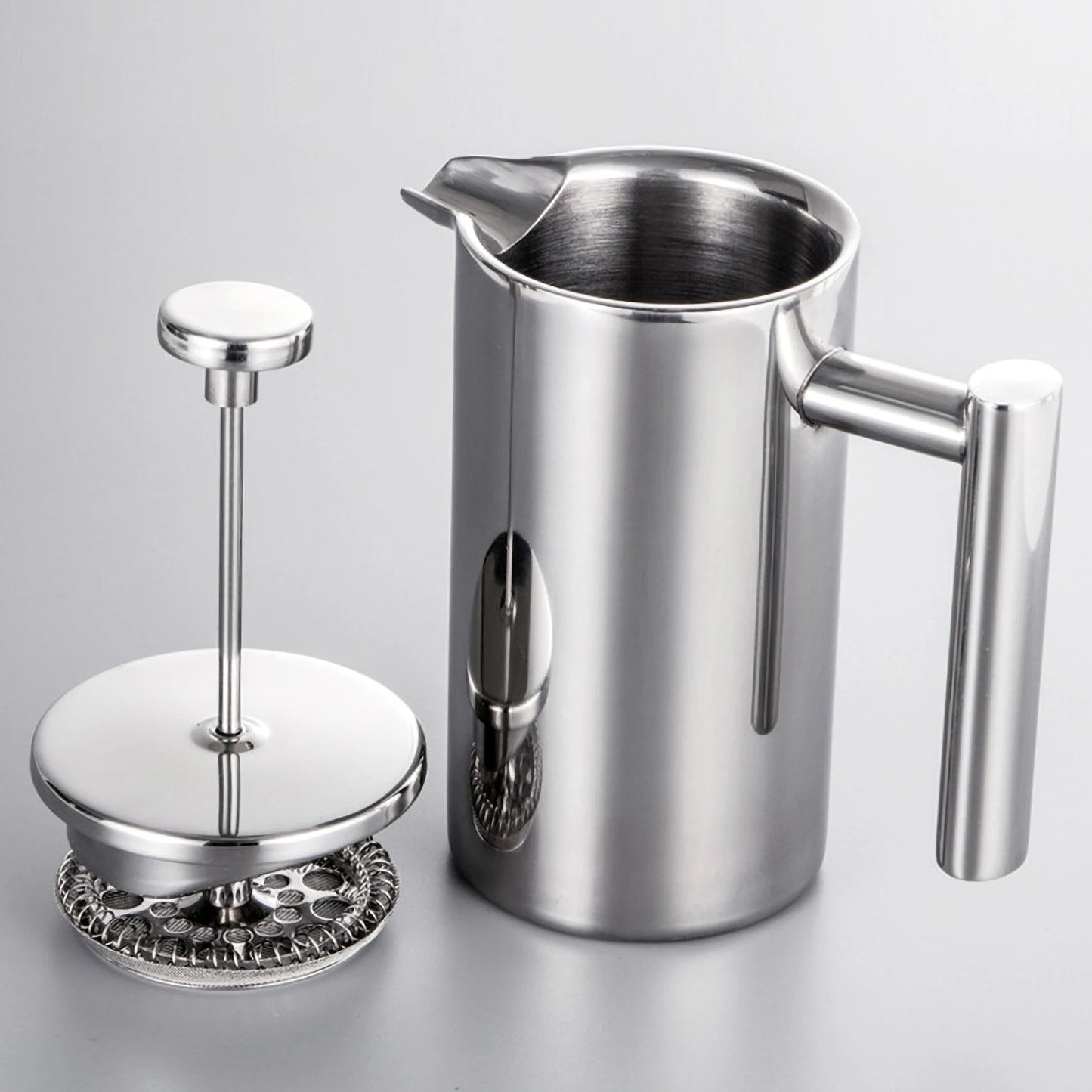 French Press Pot Filter Press Hand - made Coffee Pot Stainless Steel High Quality Double Walled Insulated 350ml/800ml/1000ml - Deems