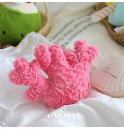 JELLYCAT Lemonade Coconut Plushies Very Soft Palm Tree Red Coral Plush Toy Cartoon Doll Home Decor Xmas Gifts Girl - Deems