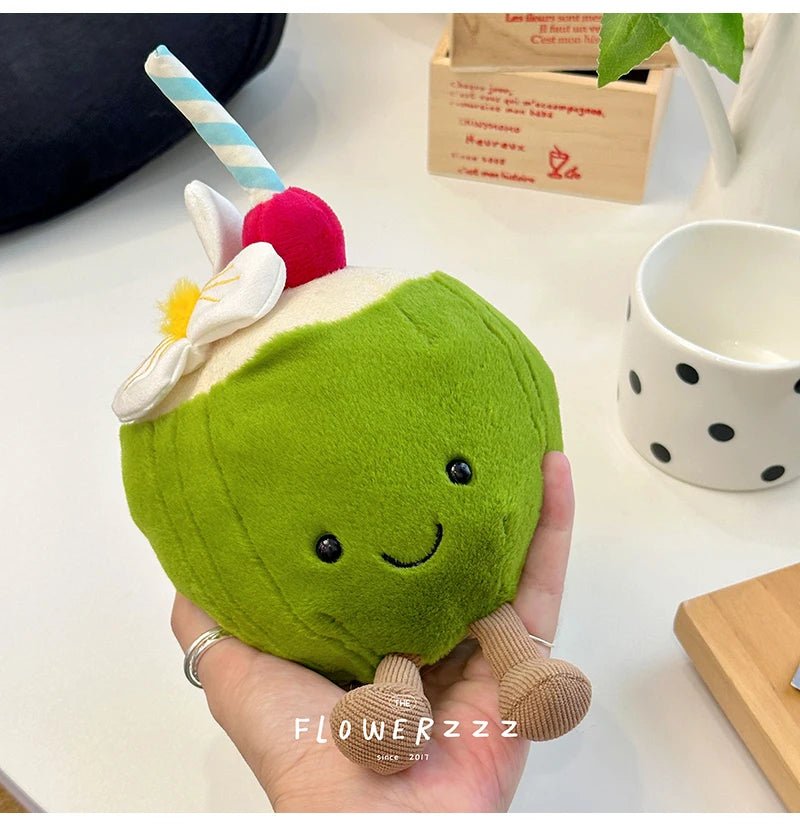 JELLYCAT Lemonade Coconut Plushies Very Soft Palm Tree Red Coral Plush Toy Cartoon Doll Home Decor Xmas Gifts Girl - Deems