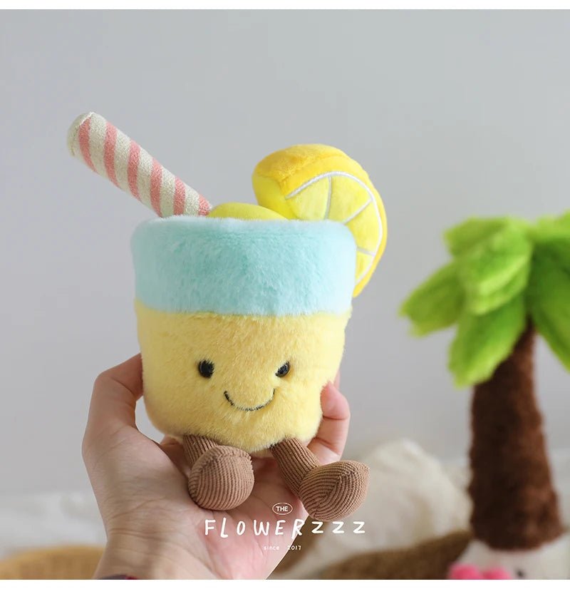 JELLYCAT Lemonade Coconut Plushies Very Soft Palm Tree Red Coral Plush Toy Cartoon Doll Home Decor Xmas Gifts Girl - Deems