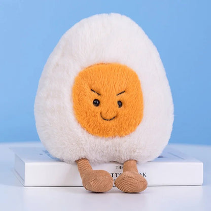 New Cartoon Egg Stuffed Toy Expression Food Bread Toast Series Breakfast Doll Fun Decoration Pillow Baby Comfort Doll Xmas Gifts - Deems