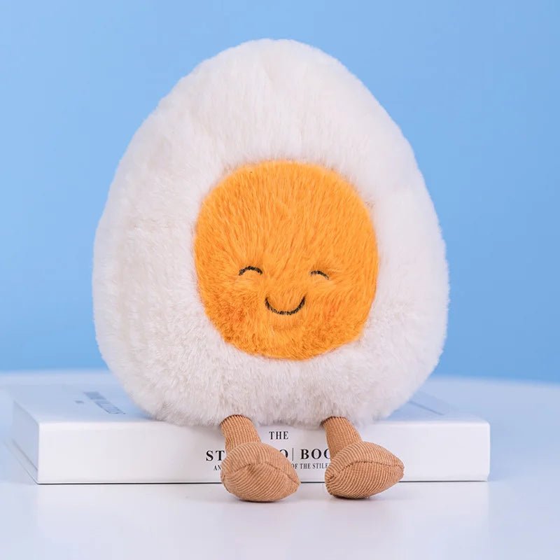 New Cartoon Egg Stuffed Toy Expression Food Bread Toast Series Breakfast Doll Fun Decoration Pillow Baby Comfort Doll Xmas Gifts - Deems