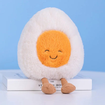 New Cartoon Egg Stuffed Toy Expression Food Bread Toast Series Breakfast Doll Fun Decoration Pillow Baby Comfort Doll Xmas Gifts - Deems