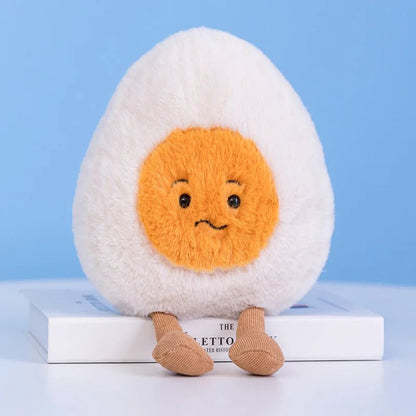 New Cartoon Egg Stuffed Toy Expression Food Bread Toast Series Breakfast Doll Fun Decoration Pillow Baby Comfort Doll Xmas Gifts - Deems