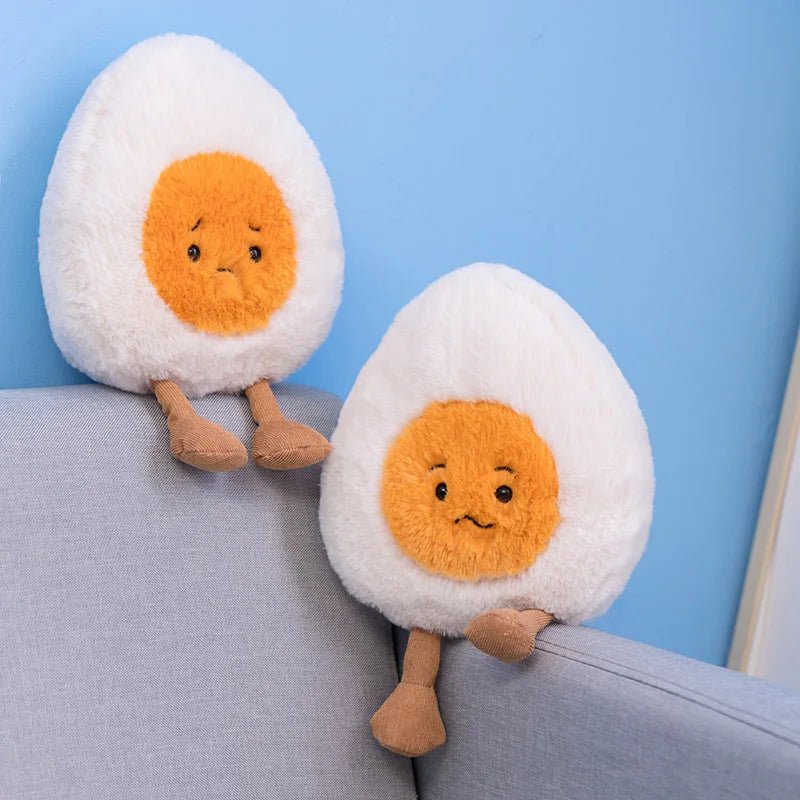 New Cartoon Egg Stuffed Toy Expression Food Bread Toast Series Breakfast Doll Fun Decoration Pillow Baby Comfort Doll Xmas Gifts - Deems
