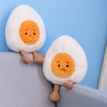 New Cartoon Egg Stuffed Toy Expression Food Bread Toast Series Breakfast Doll Fun Decoration Pillow Baby Comfort Doll Xmas Gifts - Deems