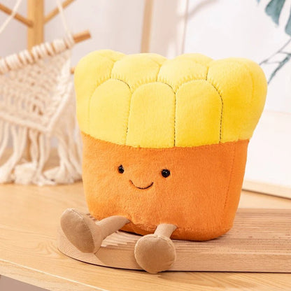 New Cartoon Egg Stuffed Toy Expression Food Bread Toast Series Breakfast Doll Fun Decoration Pillow Baby Comfort Doll Xmas Gifts - Deems