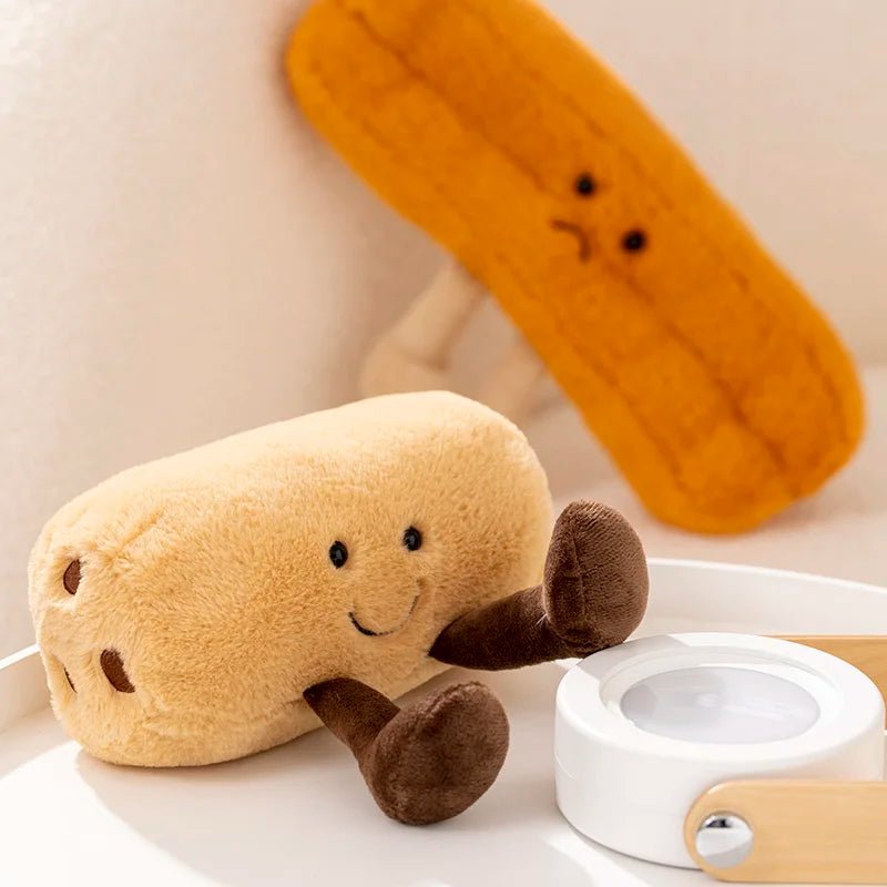 New Cartoon Egg Stuffed Toy Expression Food Bread Toast Series Breakfast Doll Fun Decoration Pillow Baby Comfort Doll Xmas Gifts - Deems