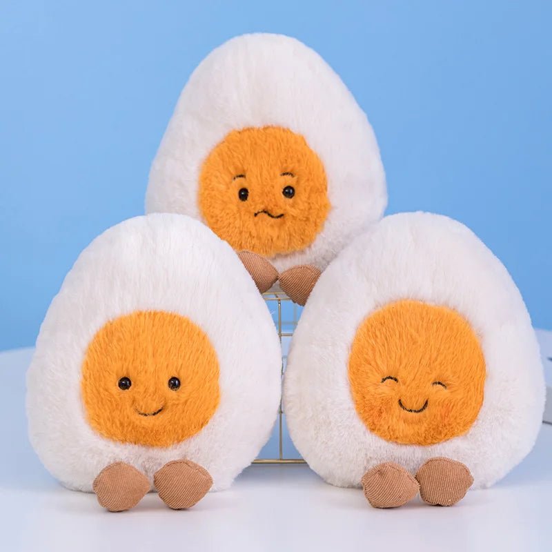 New Cartoon Egg Stuffed Toy Expression Food Bread Toast Series Breakfast Doll Fun Decoration Pillow Baby Comfort Doll Xmas Gifts - Deems