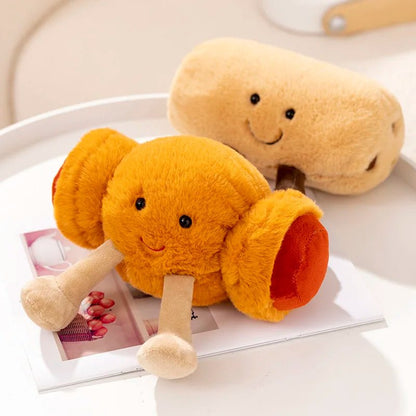 New Cartoon Egg Stuffed Toy Expression Food Bread Toast Series Breakfast Doll Fun Decoration Pillow Baby Comfort Doll Xmas Gifts - Deems