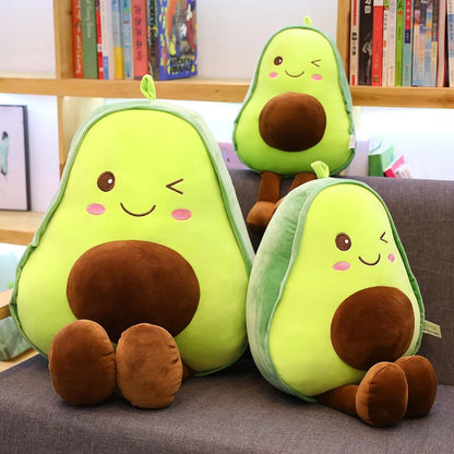 New Cute Avocado Plush Toy Doll Children's Sleeping Pillow Large Doll Holiday Gift Kawaii Creative Fruit Rag Doll Cushion - Deems