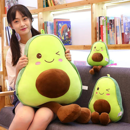 New Cute Avocado Plush Toy Doll Children's Sleeping Pillow Large Doll Holiday Gift Kawaii Creative Fruit Rag Doll Cushion - Deems