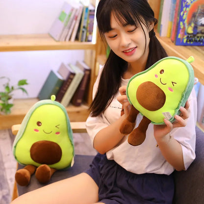 New Cute Avocado Plush Toy Doll Children's Sleeping Pillow Large Doll Holiday Gift Kawaii Creative Fruit Rag Doll Cushion - Deems