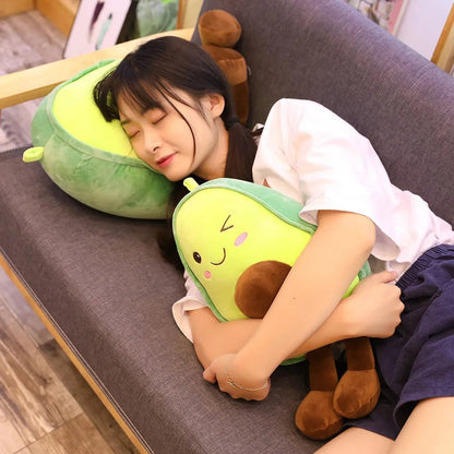 New Cute Avocado Plush Toy Doll Children's Sleeping Pillow Large Doll Holiday Gift Kawaii Creative Fruit Rag Doll Cushion - Deems