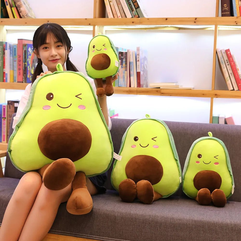 New Cute Avocado Plush Toy Doll Children's Sleeping Pillow Large Doll Holiday Gift Kawaii Creative Fruit Rag Doll Cushion - Deems