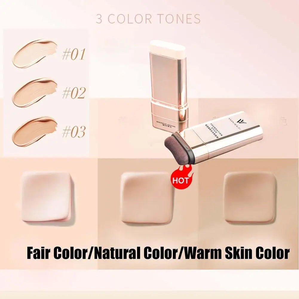 NEW Velvet Matte Foundation Stick Highly Malleable Concealer Contouring Lasting Waterproof Sweatproof High Coverage Foundation - Deems
