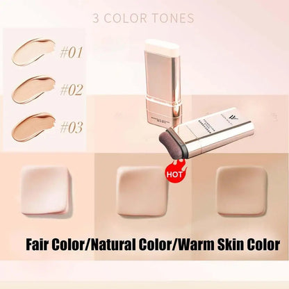 NEW Velvet Matte Foundation Stick Highly Malleable Concealer Contouring Lasting Waterproof Sweatproof High Coverage Foundation - Deems