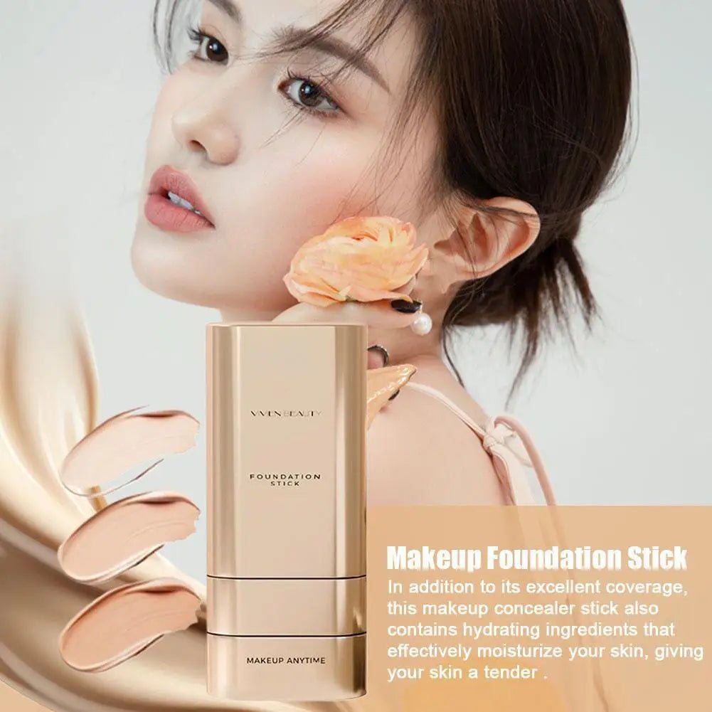 NEW Velvet Matte Foundation Stick Highly Malleable Concealer Contouring Lasting Waterproof Sweatproof High Coverage Foundation - Deems