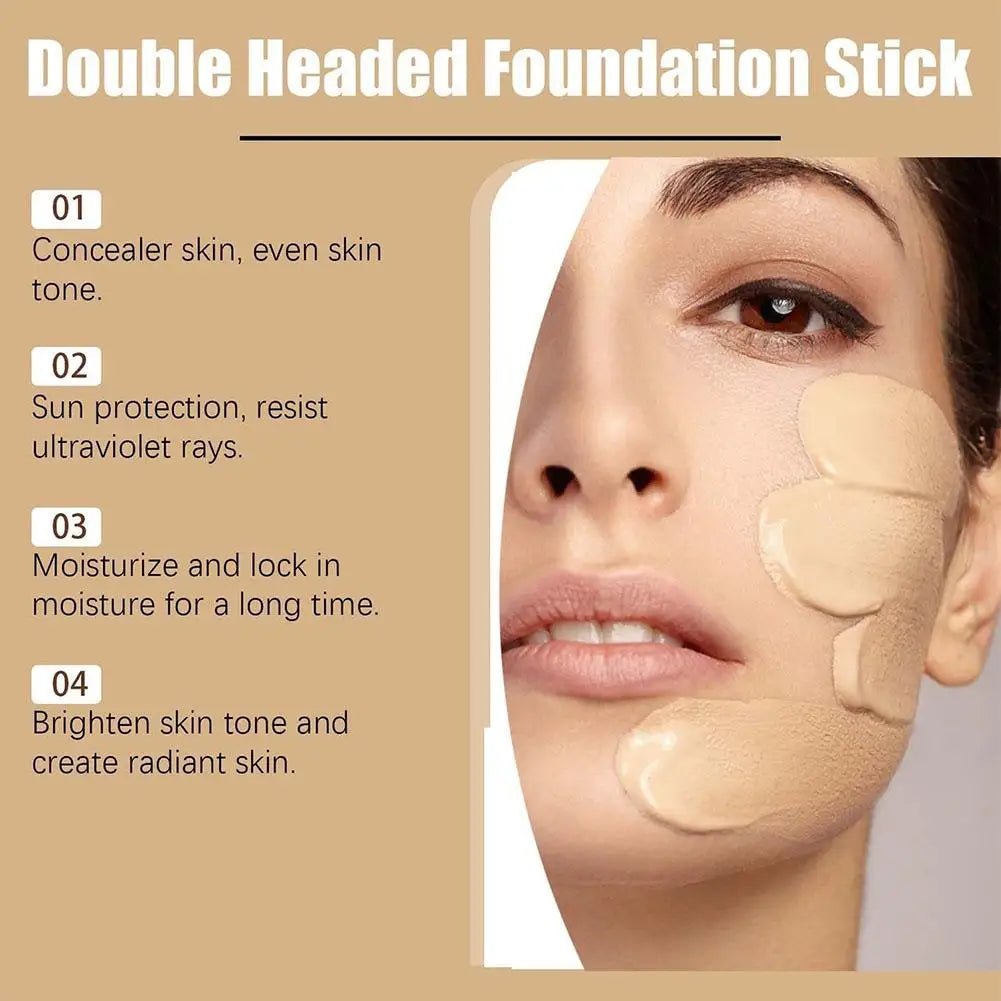 NEW Velvet Matte Foundation Stick Highly Malleable Concealer Contouring Lasting Waterproof Sweatproof High Coverage Foundation - Deems