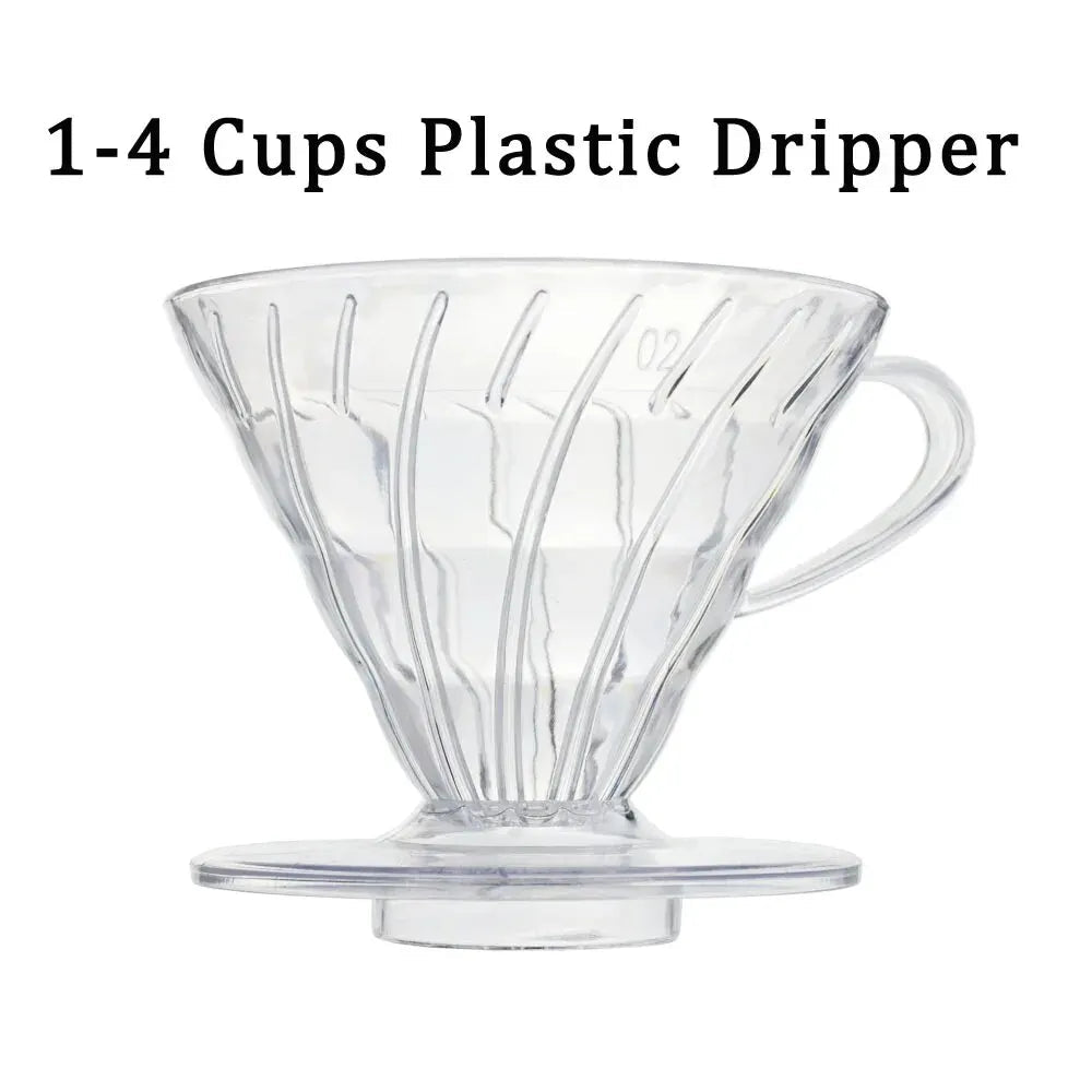 Reusable Coffee Dripper Resin Coffee Filter for Pour Over Barista Coffee Brewing Coffee Funnel Filter Cup1 - 2Cups/1 - 4Cups - Deems