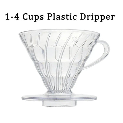 Reusable Coffee Dripper Resin Coffee Filter for Pour Over Barista Coffee Brewing Coffee Funnel Filter Cup1 - 2Cups/1 - 4Cups - Deems