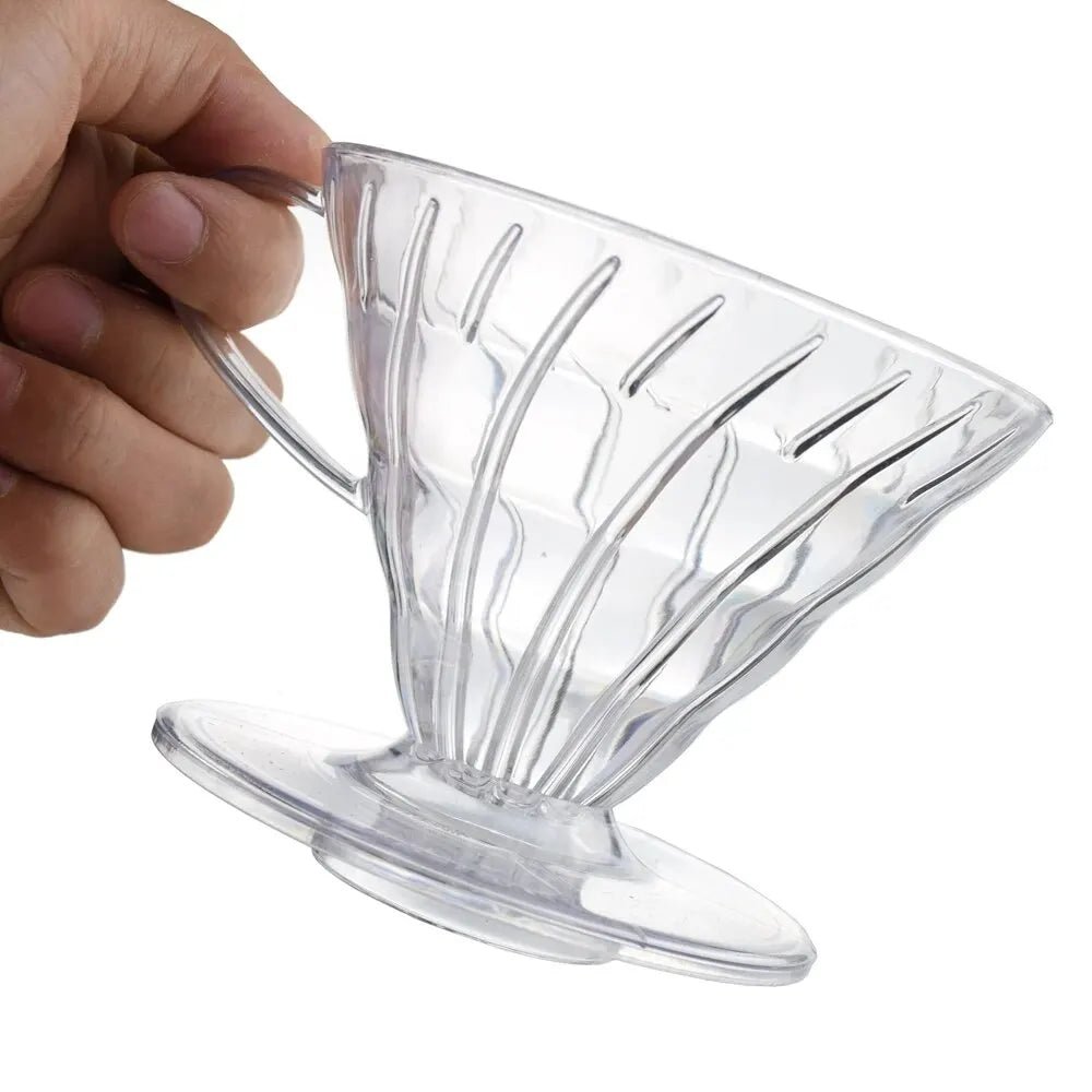 Reusable Coffee Dripper Resin Coffee Filter for Pour Over Barista Coffee Brewing Coffee Funnel Filter Cup1 - 2Cups/1 - 4Cups - Deems