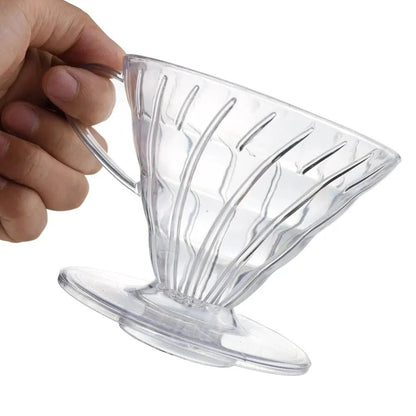 Reusable Coffee Dripper Resin Coffee Filter for Pour Over Barista Coffee Brewing Coffee Funnel Filter Cup1 - 2Cups/1 - 4Cups - Deems