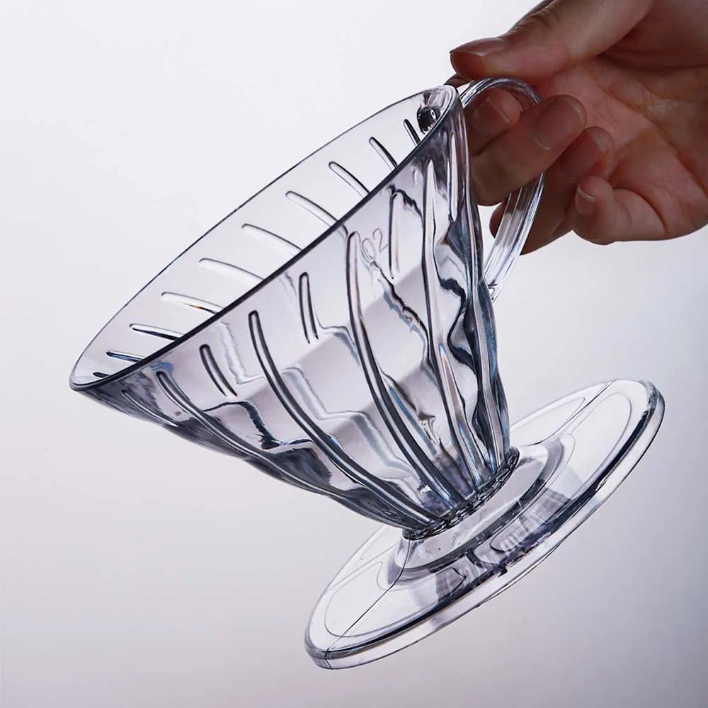 Reusable Coffee Dripper Resin Coffee Filter for Pour Over Barista Coffee Brewing Coffee Funnel Filter Cup1 - 2Cups/1 - 4Cups - Deems