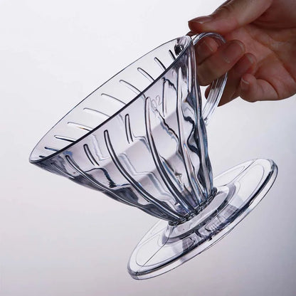 Reusable Coffee Dripper Resin Coffee Filter for Pour Over Barista Coffee Brewing Coffee Funnel Filter Cup1 - 2Cups/1 - 4Cups - Deems