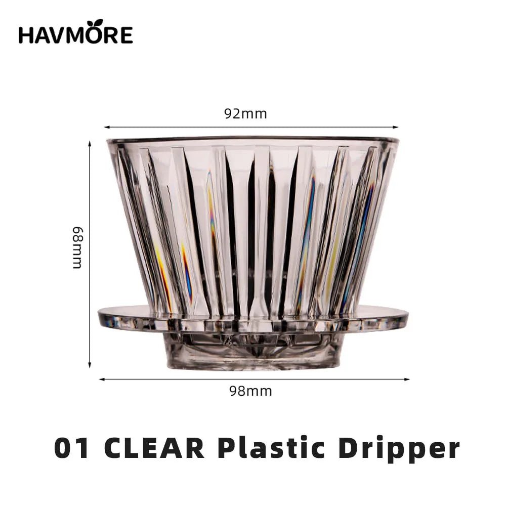 Reusable Coffee Dripper Resin Coffee Filter for Pour Over Barista Coffee Brewing Coffee Funnel Filter Cup1 - 2Cups/1 - 4Cups - Deems